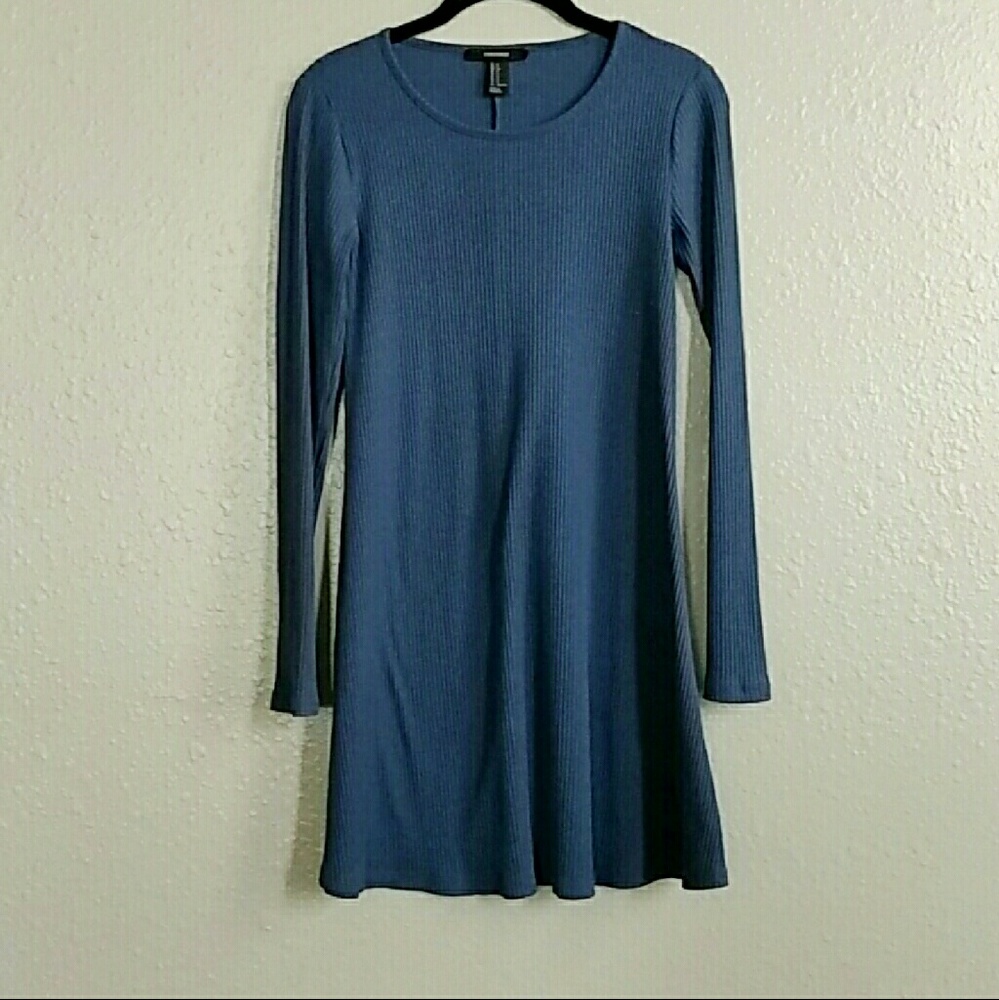 Forever21 Blue Tunic Dress Flowy Aline Small
